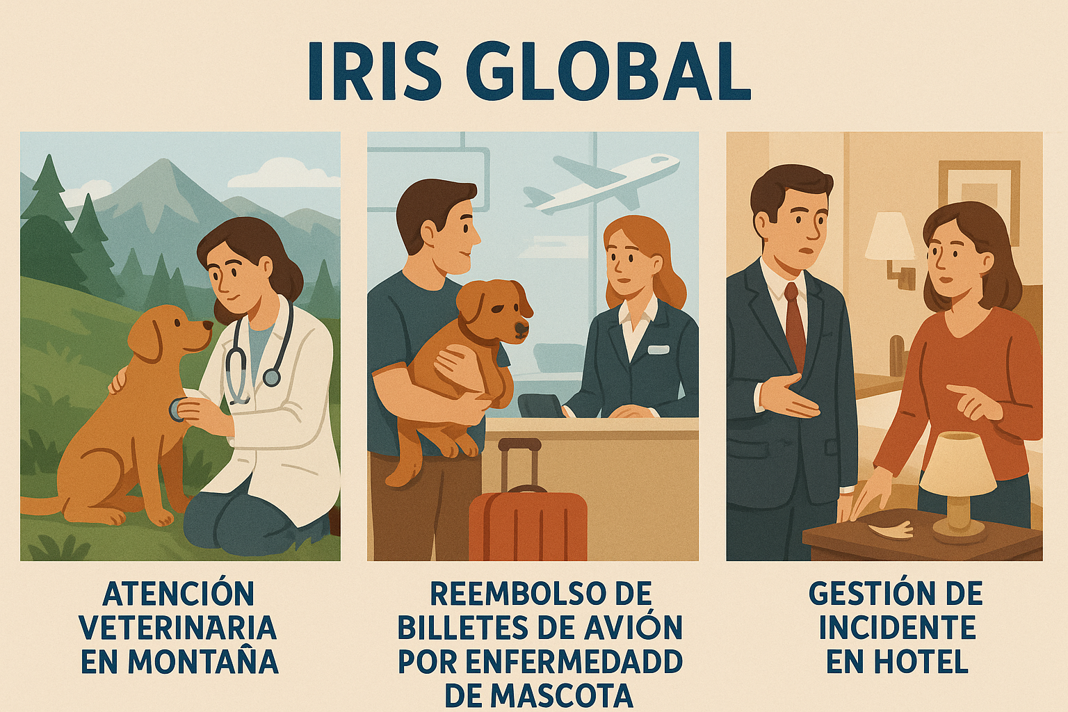 Casos reales y coberturas de asistencia veterinaria en viaje con Iris Global