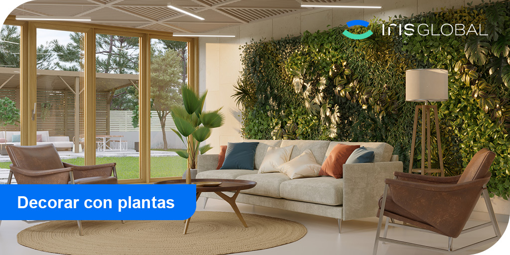 como decorar un salon con plantas blog Iris Global