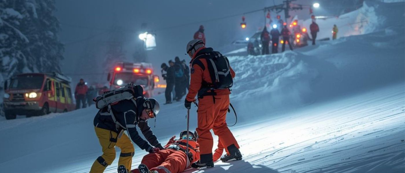 Deportista de aventura siendo rescatado en montaña, ejemplo real de asistencia y cobertura del seguro de Iris Global.