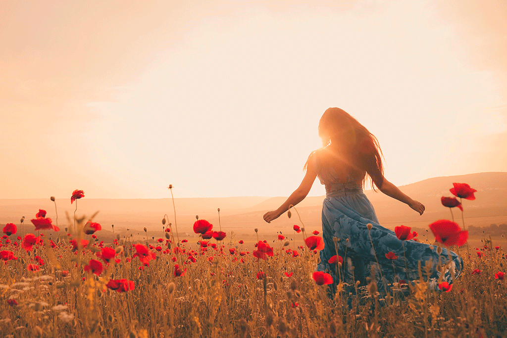 chica en el campo 