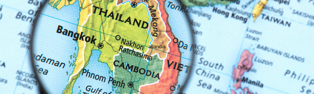 Mapa de la ruta de 15 días por Tailandia, de Bangkok al norte y a las islas del sur